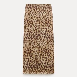 Zara Leopard Maxi Skirt - Size S